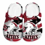 personalized san diego state aztecs football helmet clog best selling