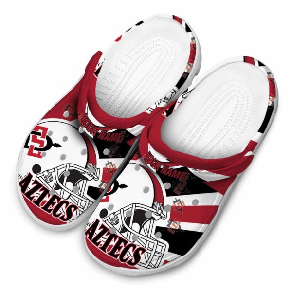 personalized san diego state aztecs football helmet clog latest model