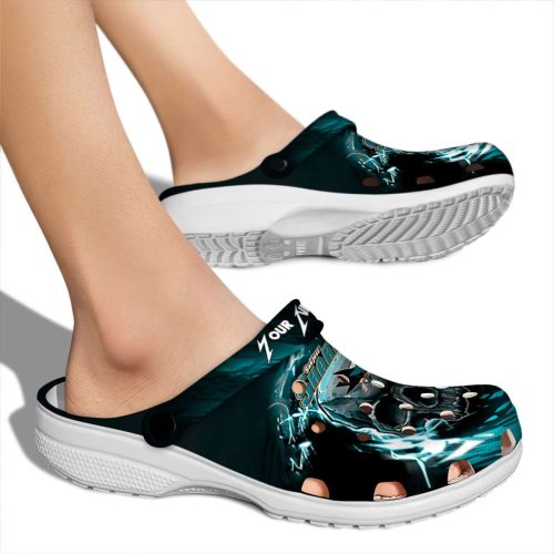 personalized san jose sharks gothic skull clog fashion forward