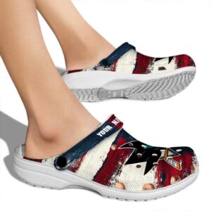 personalized san jose sharks patriotic stripes clog fashion forward