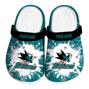 personalized san jose sharks splash art clog best selling