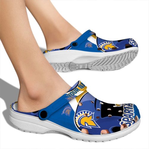 personalized san jose state spartans baseball helmet clog fashion forward
