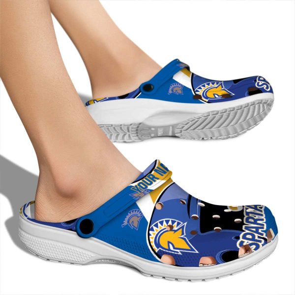 personalized san jose state spartans baseball helmet clog fashion forward