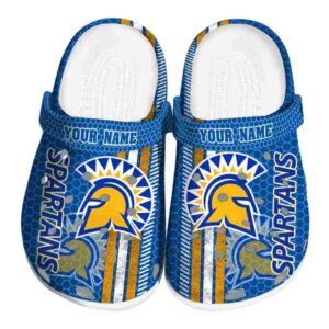 personalized san jose state spartans contrasting stripes clog best selling