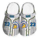 personalized san jose state spartans pinstripe pattern clog best selling
