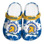 personalized san jose state spartans splatter pattern clog best selling