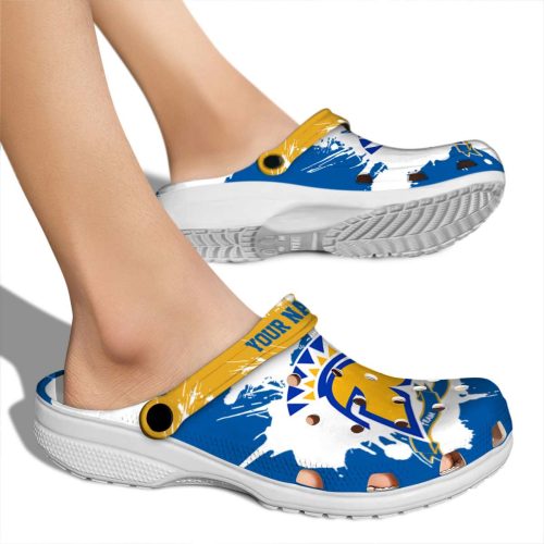 personalized san jose state spartans splatter pattern clog fashion forward