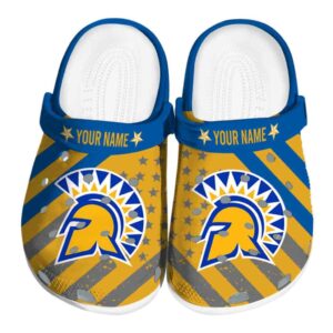 personalized san jose state spartans star spangled graphic clog best selling