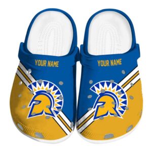 personalized san jose state spartans striped accents clog best selling
