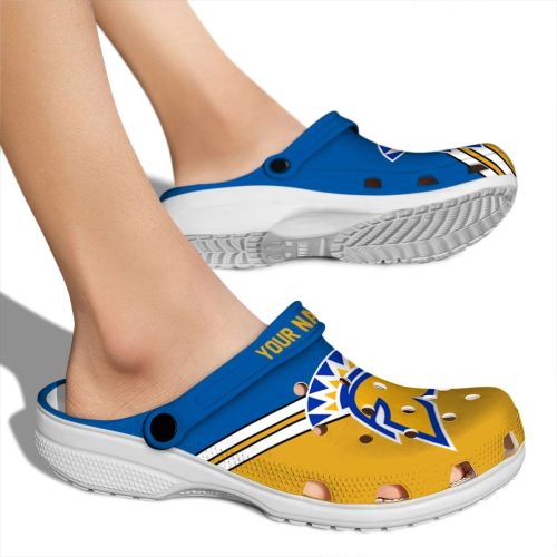 personalized san jose state spartans striped accents clog fashion forward