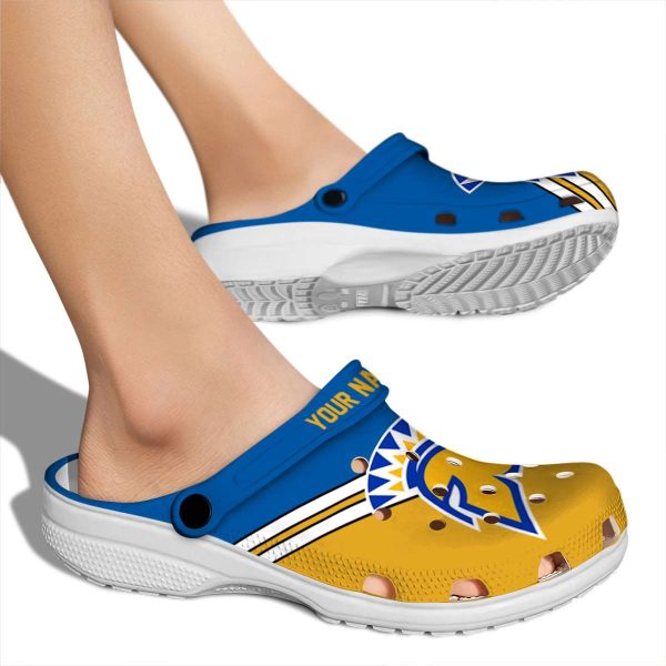 personalized san jose state spartans striped accents clog fashion forward