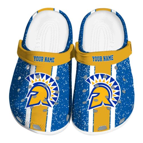 personalized san jose state spartans vertical stripes clog best selling