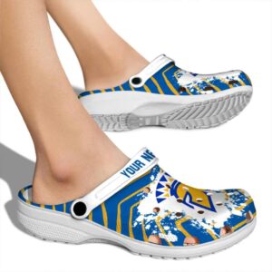 personalized san jose state spartans zigzag paint burst clog fashion forward
