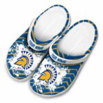 personalized san jose state spartans zigzag paint burst clog best selling