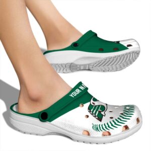 personalized saskatchewan roughriders baseball motif clog fashion forward