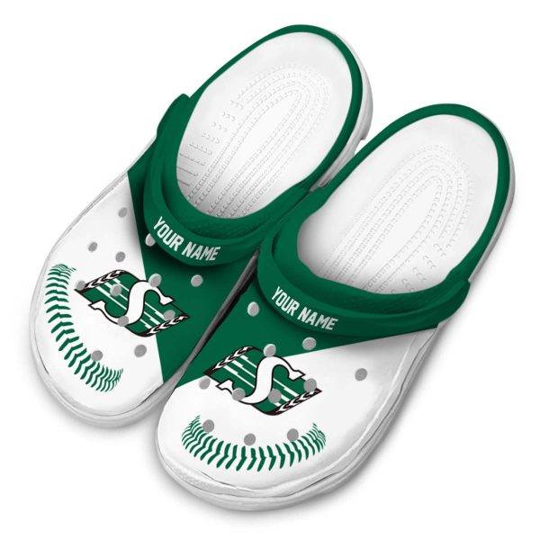 personalized saskatchewan roughriders baseball motif clog latest model