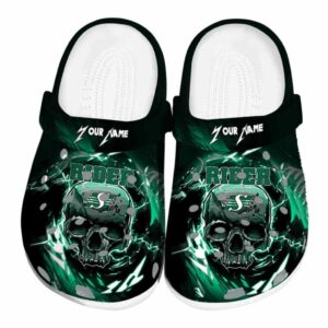 personalized saskatchewan roughriders gothic skull clog best selling