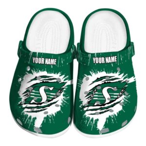 personalized saskatchewan roughriders splash motif background clog best selling