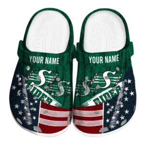 personalized saskatchewan roughriders star spangled side pattern clog best selling