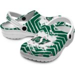 personalized saskatchewan roughriders zigzag paint burst clog best selling