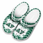 personalized saskatchewan roughriders zigzag paint burst clog best selling