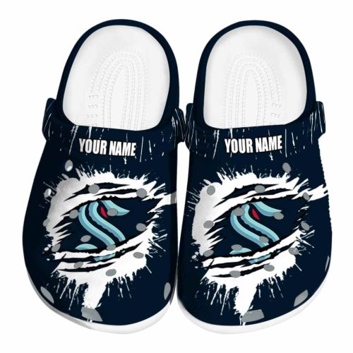 personalized seattle kraken splash motif background clog best selling