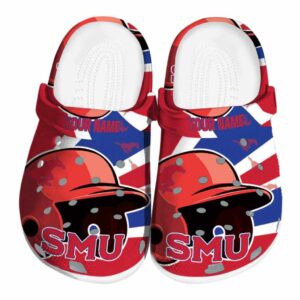 personalized smu mustangs baseball helmet clog best selling