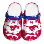 personalized smu mustangs splatter pattern clog best selling