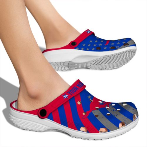 personalized smu mustangs star spangled graphic clog fashion forward