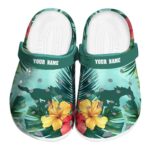 personalized smu mustangs tropical vibes clog best selling