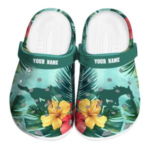 personalized smu mustangs tropical vibes clog best selling