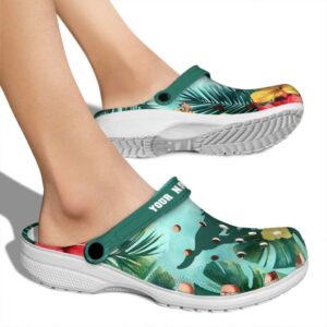 personalized smu mustangs tropical vibes clog fashion forward