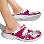 personalized smu mustangs zigzag paint burst clog best selling