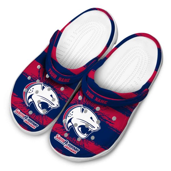 personalized south alabama jaguars paint splatter graphics clog latest model