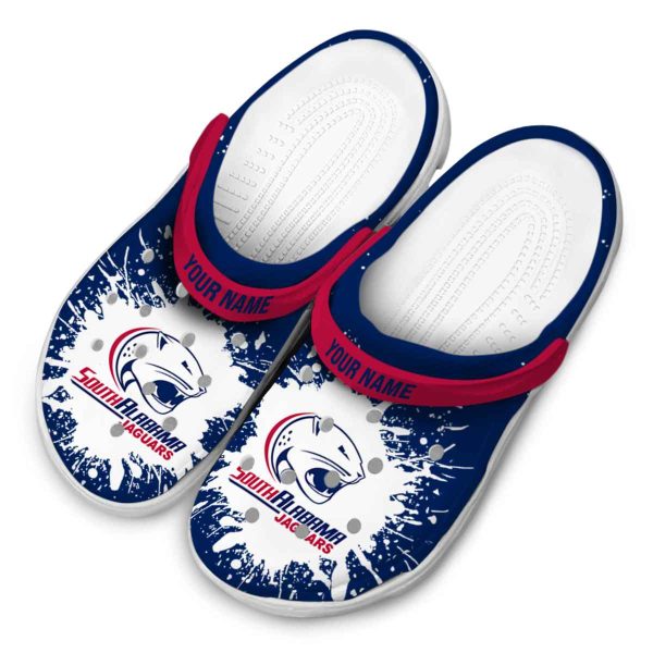 personalized south alabama jaguars splash art clog latest model