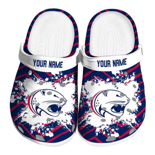 personalized south alabama jaguars zigzag paint burst clog best selling