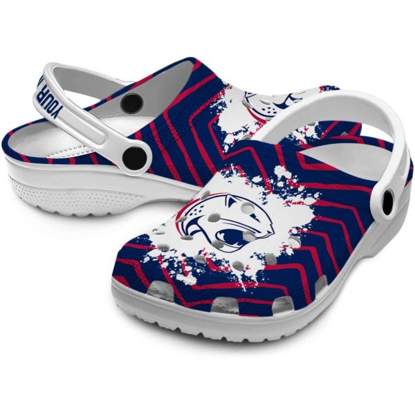 personalized south alabama jaguars zigzag paint burst clog high quality