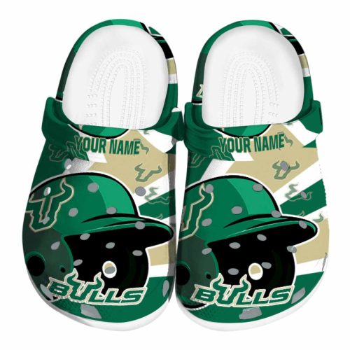 personalized south florida bulls baseball helmet clog best selling