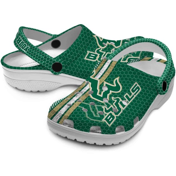 personalized south florida bulls contrasting stripes clog high quality