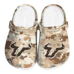 personalized south florida bulls desert camo clog best selling