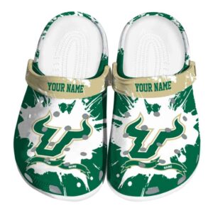 personalized south florida bulls splatter pattern clog best selling