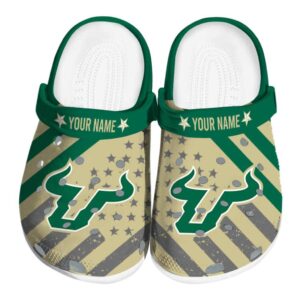 personalized south florida bulls star spangled graphic clog best selling