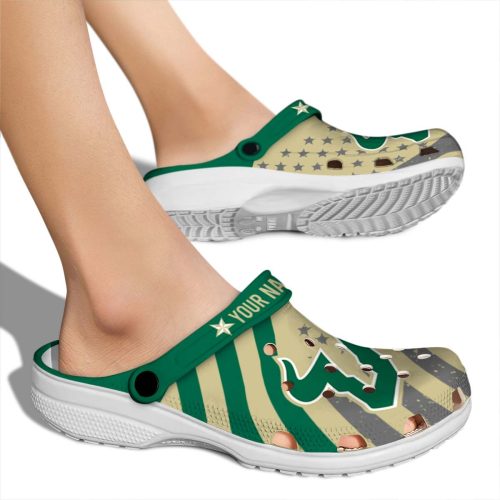personalized south florida bulls star spangled graphic clog fashion forward