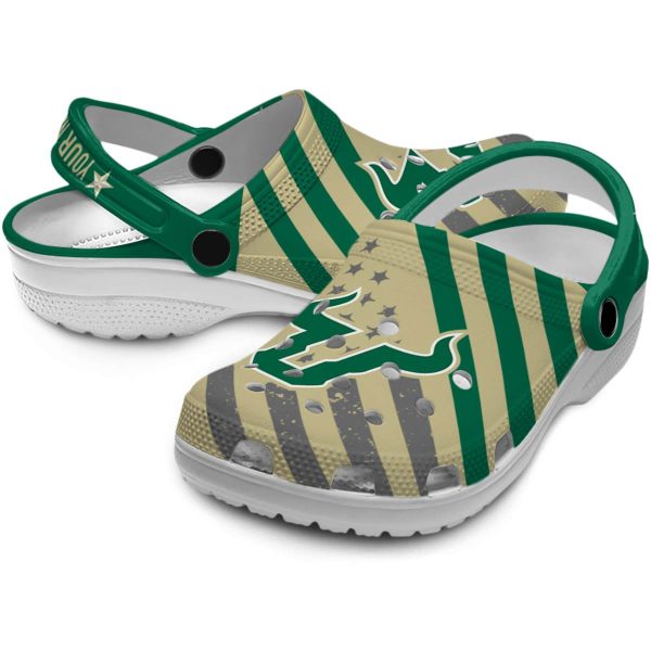personalized south florida bulls star spangled graphic clog high quality