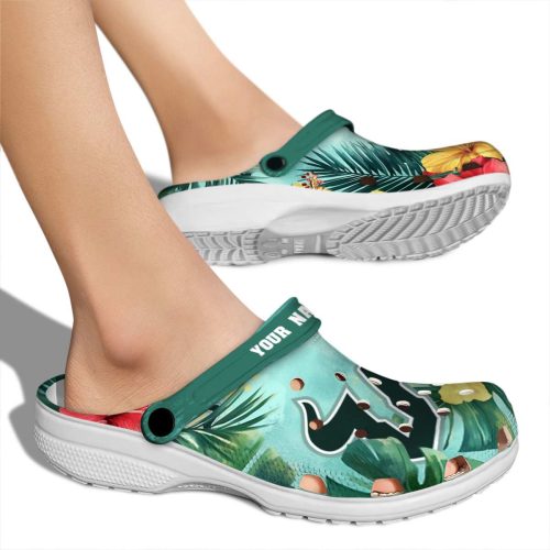 personalized south florida bulls tropical vibes clog fashion forward