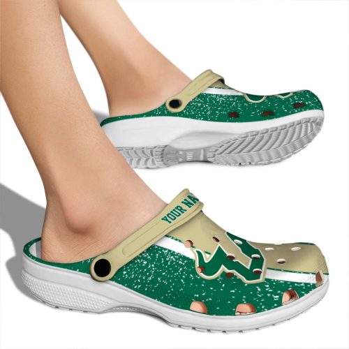 personalized south florida bulls vertical stripes clog fashion forward