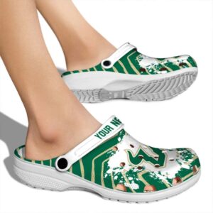 personalized south florida bulls zigzag paint burst clog fashion forward