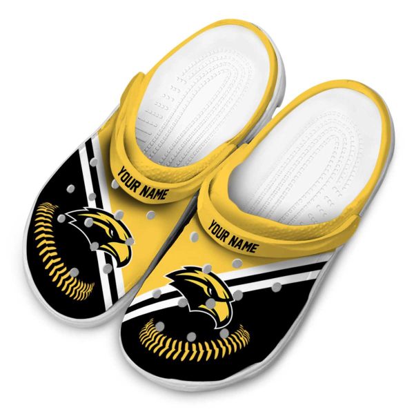 personalized southern miss golden eagles baseball motif clog latest model
