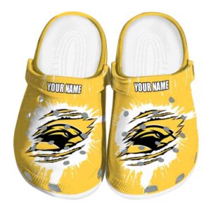 personalized southern miss golden eagles splash motif background clog best selling