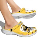 personalized southern miss golden eagles splash motif background clog best selling